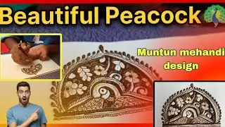 Royal Peacock Mehndi Design 🦚 | Simple & Beautiful 😍 #viralmehndi #youtube 