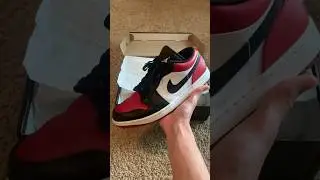 Air Jordan 1 low Bred Toe!🍞❤️ #jordan #cool
