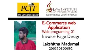 Invoice Page Design | eShop Project | Java Institute