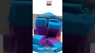 Rainbow Sand Slice Relaxing Sounds |  #AnnaCutASMR #SandCutting #ColorfulSand  #asmrvideo #diy