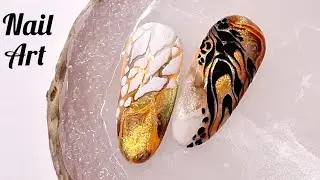 Идеи осеннего маникюра. МК/Autumn manicure ideas. Video tutorial.