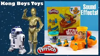 Play-Doh Star Wars Luke Skywalker and R2D2 Can Heads Set Special Effects! Toy Review