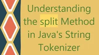 Understanding the split Method in Java's String Tokenizer