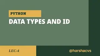 DATA TYPES AND ID