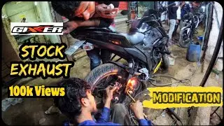 Suzuki Gixxer Stock exhaust modification - অল্প খরচে ফাটাফাটি Exhaust Sound | Gixxer Modification