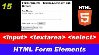 HHTML Form Elements | input, textarea, select