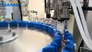 Rotary Type Automatic perfume filling Crimping machine #machine #perfume #perfumes