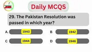 The Pakistan Resolution was passed in which year? #solvedmcqs #mcqs