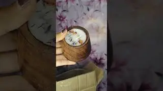 🕯️ Affordable luxury alert! This scented candle in a wooden container is under ₹200  #homescents