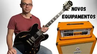 Amplificador de guitarra Orange e guitarra semiacústica Epiphone