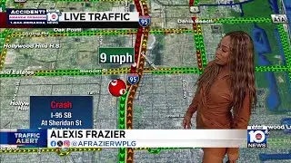 South Florida traffic at 9 a.m.: I-95 SB crash