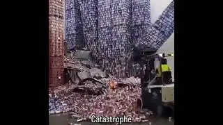 Forklift Catastrophe: Warehouse of Alcohol Cans Destroyed in Shocking Accident