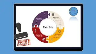 How to make 4 Option Infographic |powerpoint Tutorial |puzzle circle  shape|free template|animation