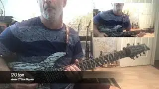 modern/melodic death metal drop A 120 bpm / Schecter C7 Silver Mountain multi scale