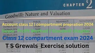 class 12 Accountancy | compartment exam 2024 | Goodwill | class12 Supper profit method | TS Grawal