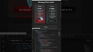 HTML CSS ANIMATION CUSTOM CURSOR  & GLOWING PRICE CARDS USING 