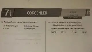 Çokgenler Test 19 ( 7. Sınıf )