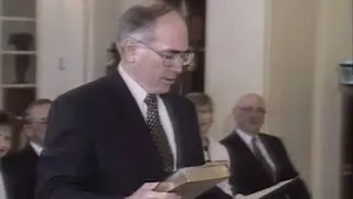 John Howard is sworn in as Australian Prime Minister (1996)