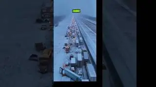 Опасная для жизни зимняя буря❄⛄ #shortsfeed #youtubeshorts #shorts #winter #snowfall #snow #road