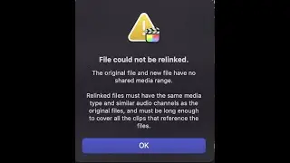 Final Cut Pro - File Could Not be Re-Linked - No Shared Media Range - Help