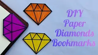 DIY Origami Diamond Bookmark 💎 | Easy Paper Bookmark Craft Tutorial