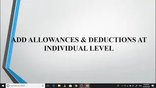 Hindi  - PaySys Lecture 3  Pay details, allowances & deductions