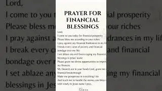 Prayer For Financial Breakthrough #shorts #inspiration #jesus #money #reels