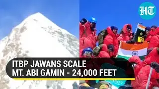 ITBP jawans brave chilly winds, scale Mt. Abi Gamin; 'Badri Vishal ki Jai!'