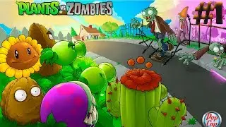 Walkthrough of game Plants vs Zombies #1 (1-5)