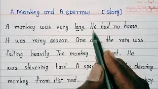 story A monkey and A sparrow