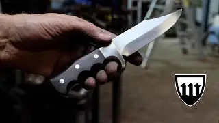 Forging a small stainless steel bowie knife, part 1, making the knife.