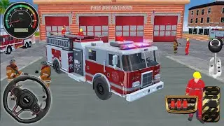 🔥 Fire Rescue Truck Simulator 3D Gameplay | Real Firefighter City Rescue Missions 🚒🔥