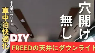 穴開け無し！FREEDの天井に、ダウンライトを付ける！【DIY】