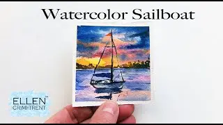 Watercolor Tutorial - Sailboat- Fathers Day Cards - Mini Monday Madness