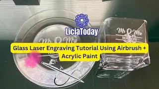 xTool S1 How to Laser Engrave Glass Using Airbrush with Acrylic Paint