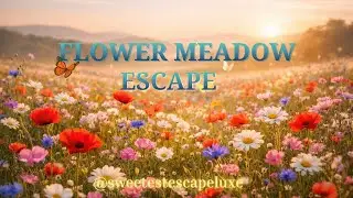 🌸 Flower Meadow Escape | Peaceful Nature, Gentle Breeze & Calm Morning Music