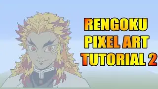 Minecraft Rengoku (Flame Hashira) Pixel Art Tutorial 2 (Demon Slayer /Kimetsu no Yaiba)