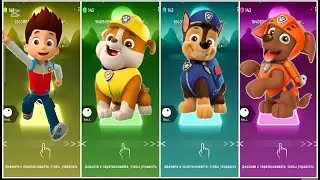 PAW PATROL - Ryder 🆚 Rubble 🆚 Chase 🆚 Zuma 🎶 Tiles hop EDM RUSH