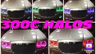 Chrysler 300 color changing halos with new borla exhaust rumbling in the background #300c #halos