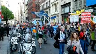 Occupy Wall Street May Day Protest on Broadway NYC