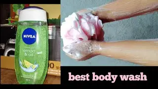 How to use a shower gel/Nivea care lemon & oil shower gel review /Take bath in 5mins| Best body wash