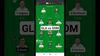 gla vs som dream11 prediction today || gla vs som dream11 team || t20 blast team #shorts #dream11