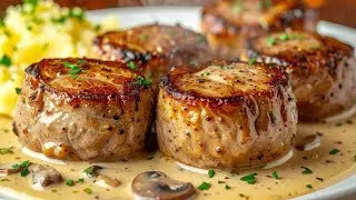 Zarte Schweinemedaillons in Rahmso&szlig;e 🍄 &ndash; Schnell & unglaublich lecker!