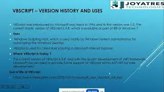 What is VB Script  | What is the Use Of VB Script | Application Packaging course