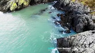 Drone flight along Llaneilian Coast, Anglesey, North Wales