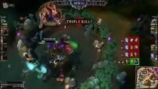 Neon LoL | Jinx with the Triple retribution kill (3 Man Snipe)