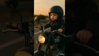 AI created..A baby riding bike..#ai #aivideogenerator #viral #comedy