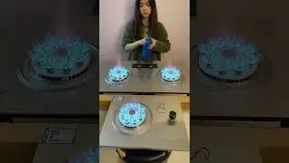 High-powered flip-top stove Gas stove factory source Black titanium steel high-powered