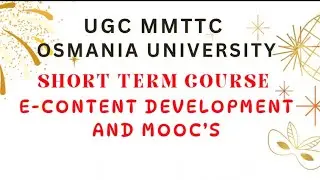MOOCs & UGC- MMTTC - E- Content - July 2025 - Dr. JMR CHEMISTRY