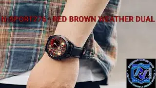 N-SPORT276 - RED BROWN WEATHER DUAL [SAMSUNG WATCH FACES]
